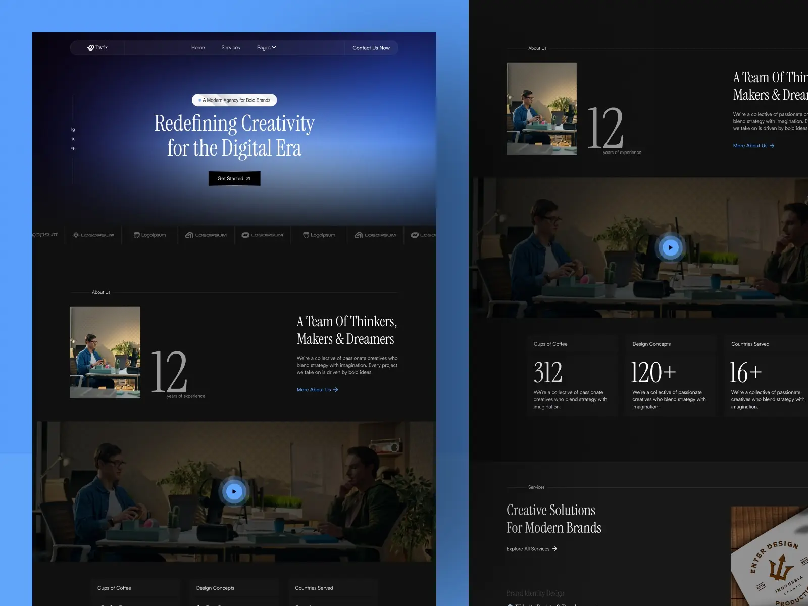 Tavrix — Creative Agency Website Template