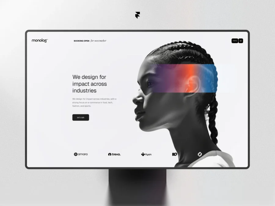 TD_Monolog — Elegant studio website template — Tom D Framer Template