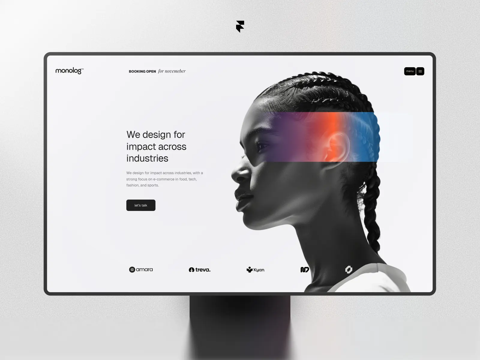 TD_Monolog — Elegant studio website template — Tom D Framer Template