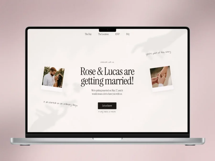 The Day — Elegant wedding website with RSVP — Yohann Varillon Framer Template