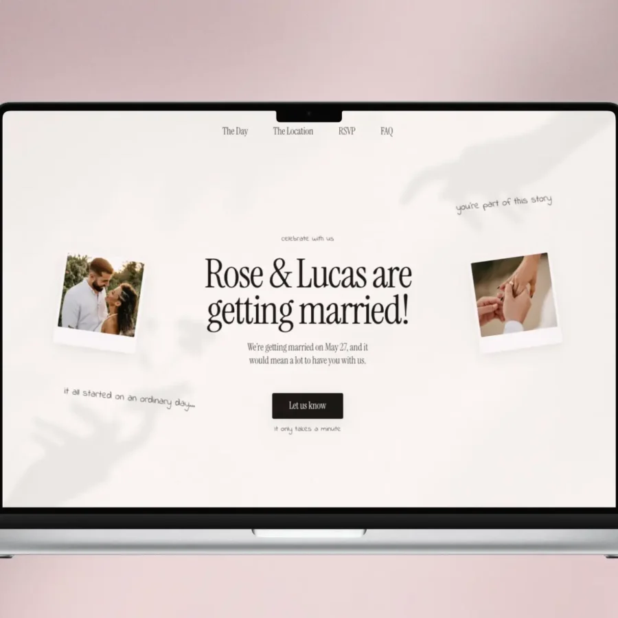 The Day — Elegant wedding website with RSVP — Yohann Varillon Framer Template
