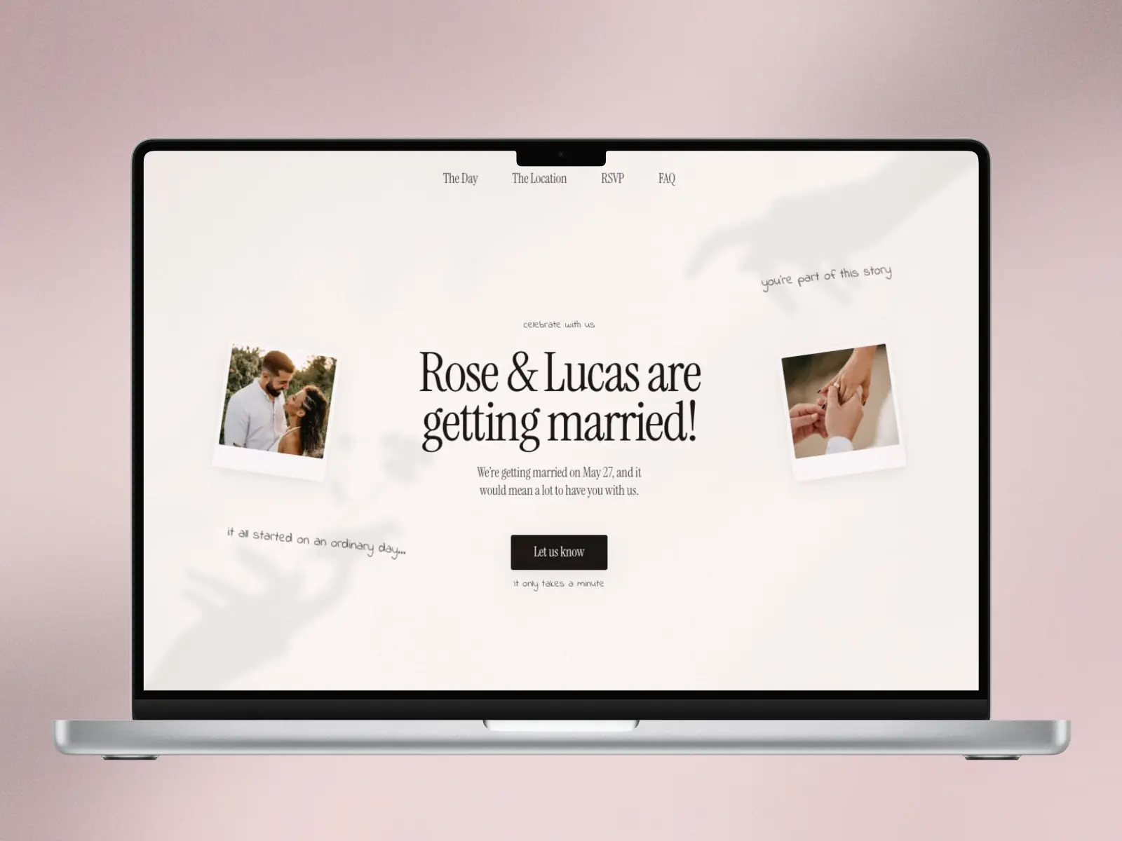 The Day — Elegant wedding website with RSVP — Yohann Varillon Framer Template