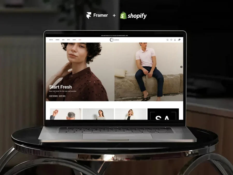 The Lunaa — Launch Fashion Store in Minutes — Dharmesh Sudani Framer Template