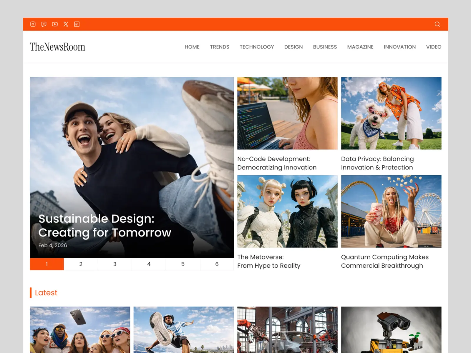The NewsRoom — SEO-Optimized News Template — Faruk Yurtseven Framer Template