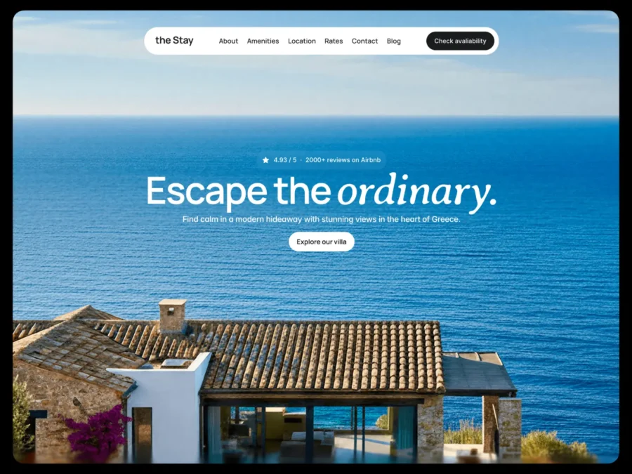 The Stay — Airbnb & Vacation Rental — Sebastian Stransky Framer Template