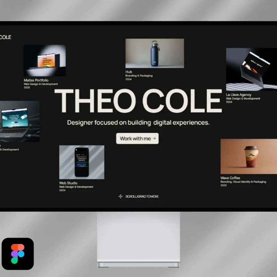 Theo Cole — Floating Portfolio Template — Max Iriani Framer Template