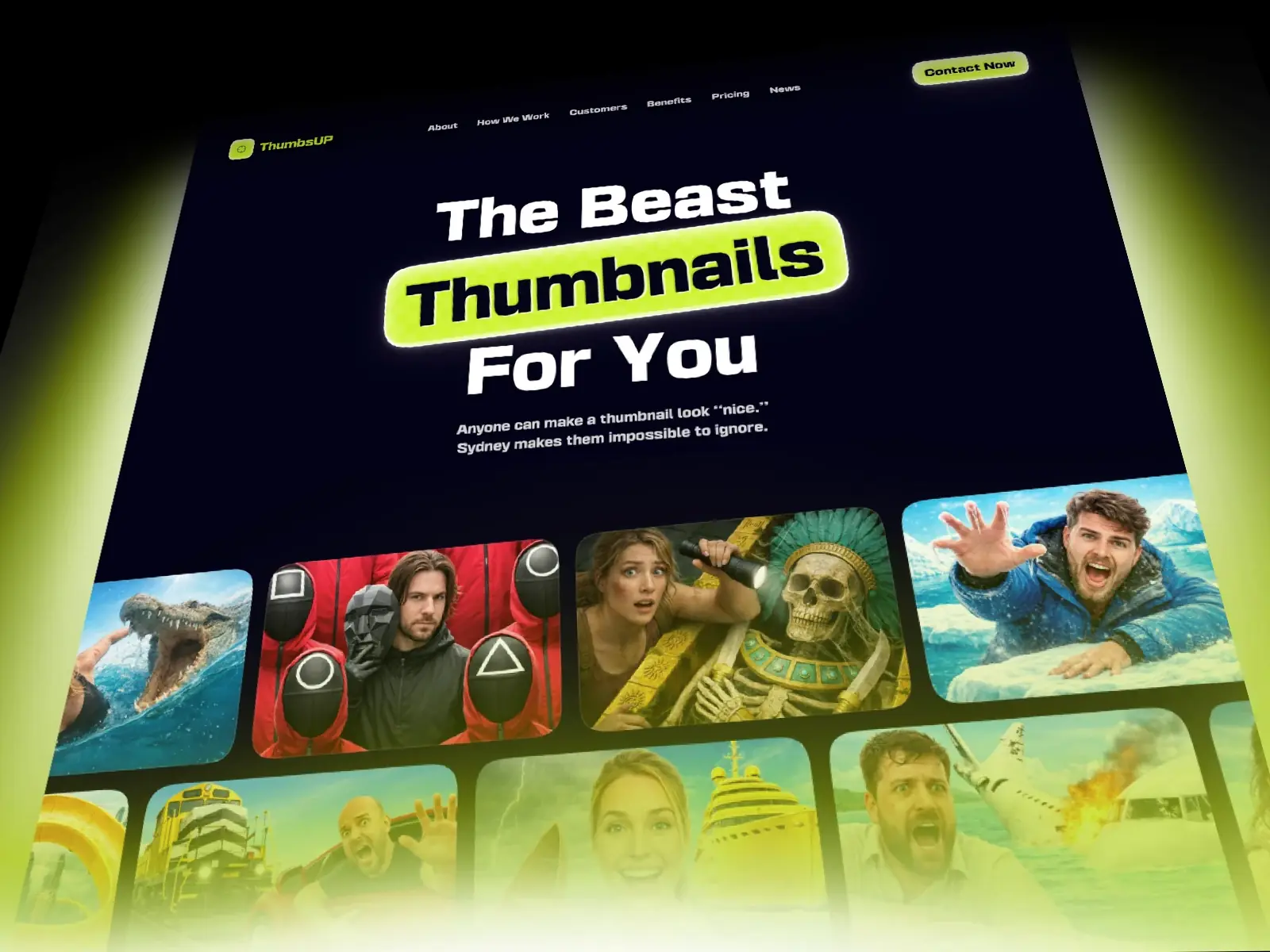 ThumbsUP — Thumbnail Designer Landing Page — Faruk Yurtseven Framer Template