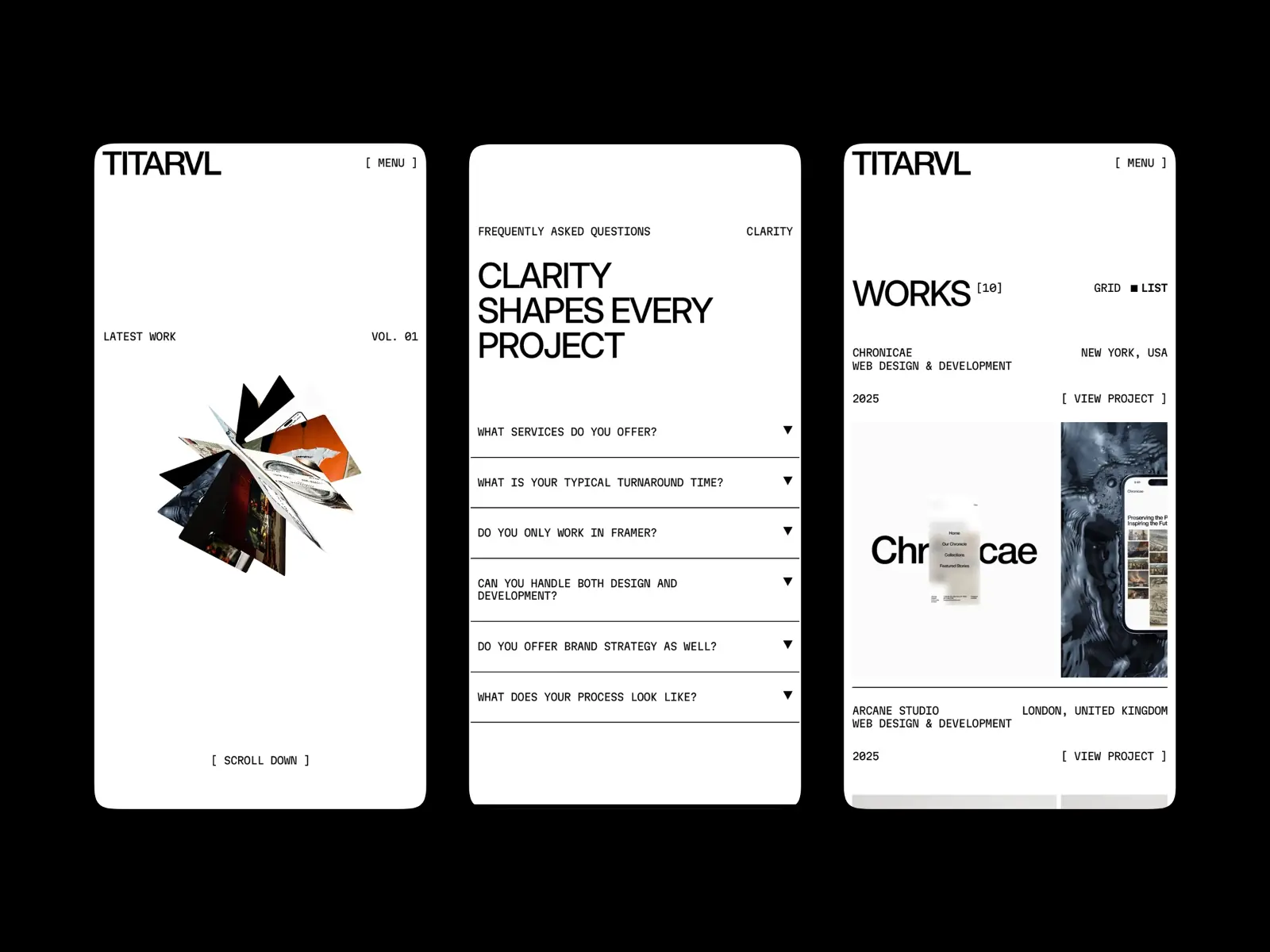 TITARVL — Premium Portfolio Template
