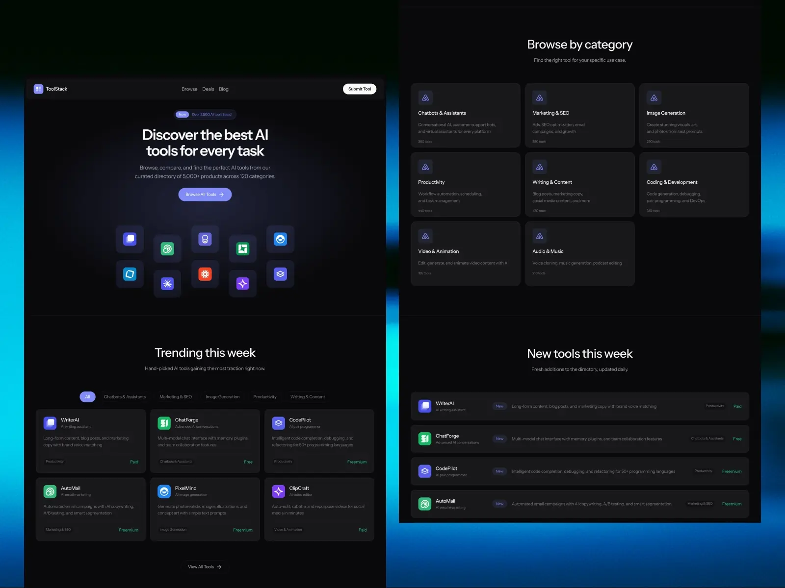 Toolstack — Free AI Tools Directory Template
