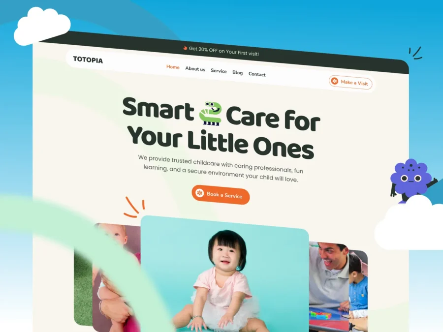 Totopia — Childcare & Kindergarten Template — Ui Hive Framer Template