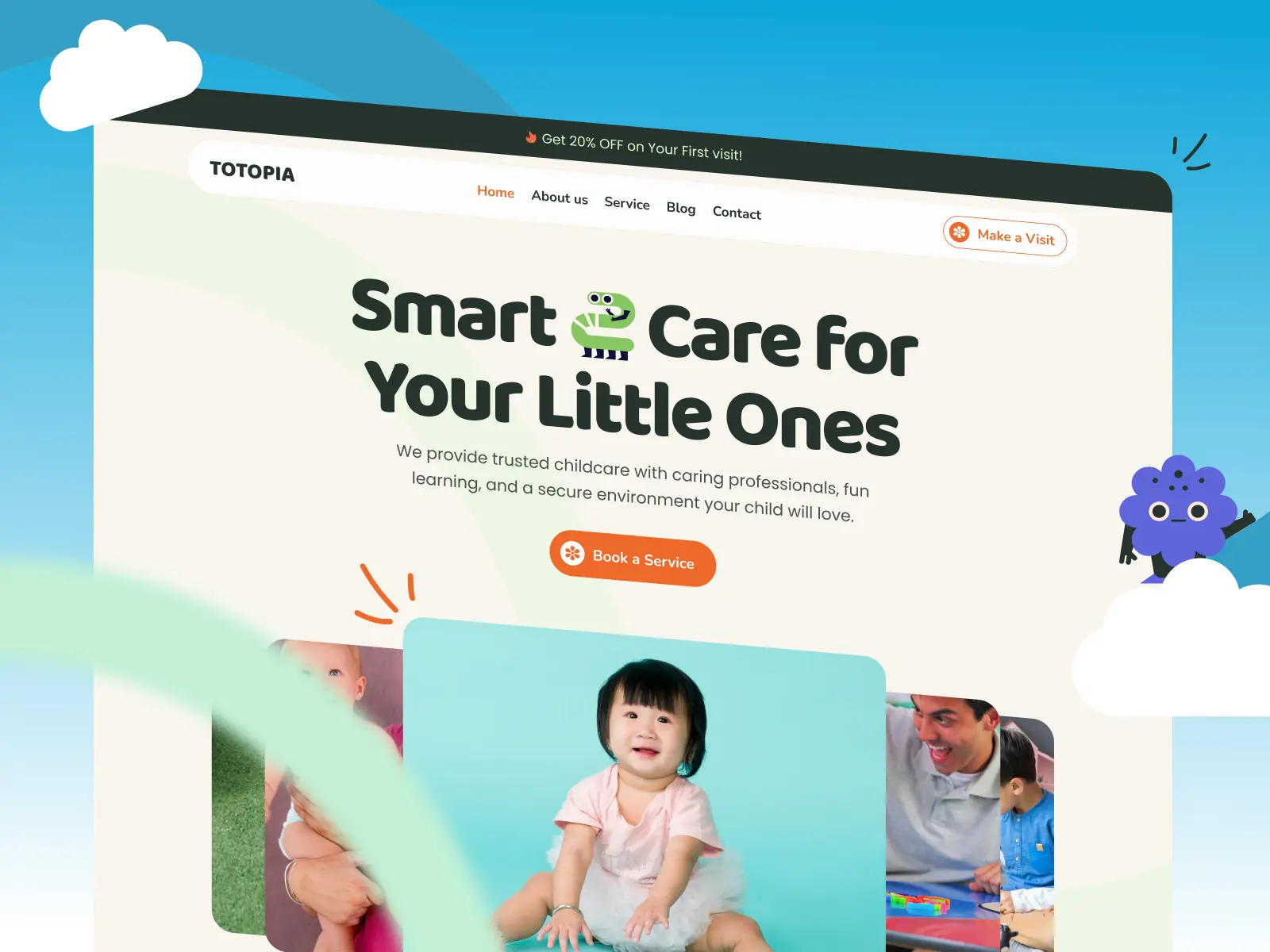 Totopia — Childcare & Kindergarten Template — Ui Hive Framer Template