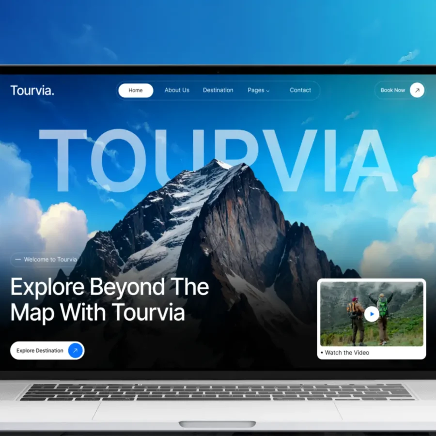 Tourvia — Travel Agency Template — Grabui Library Framer Template