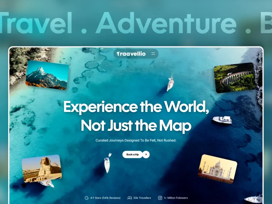 Traavellio — Tours and Travel Agency Template — Jitu Raut Framer Template