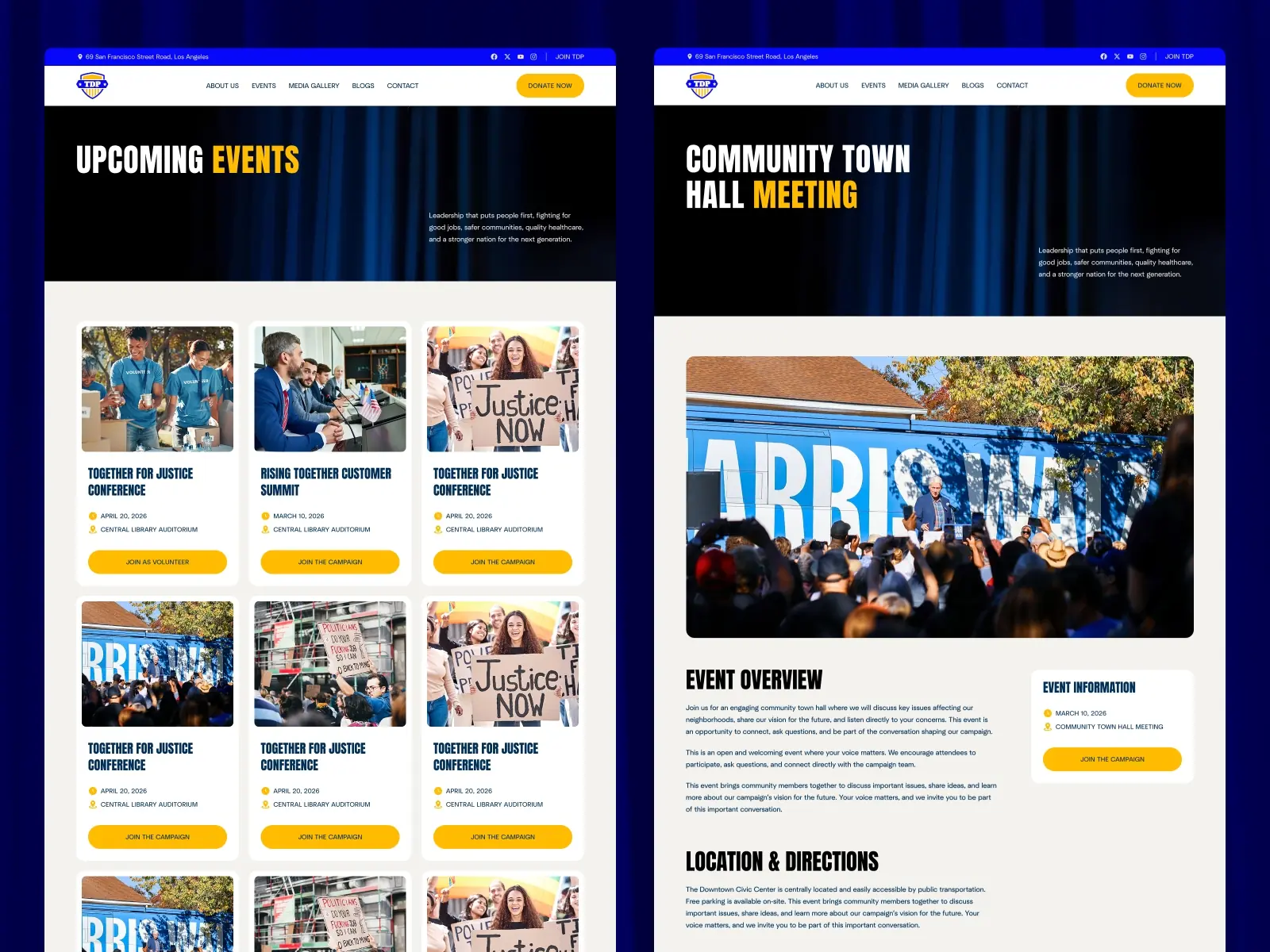 Treparty — Political Campaign Website