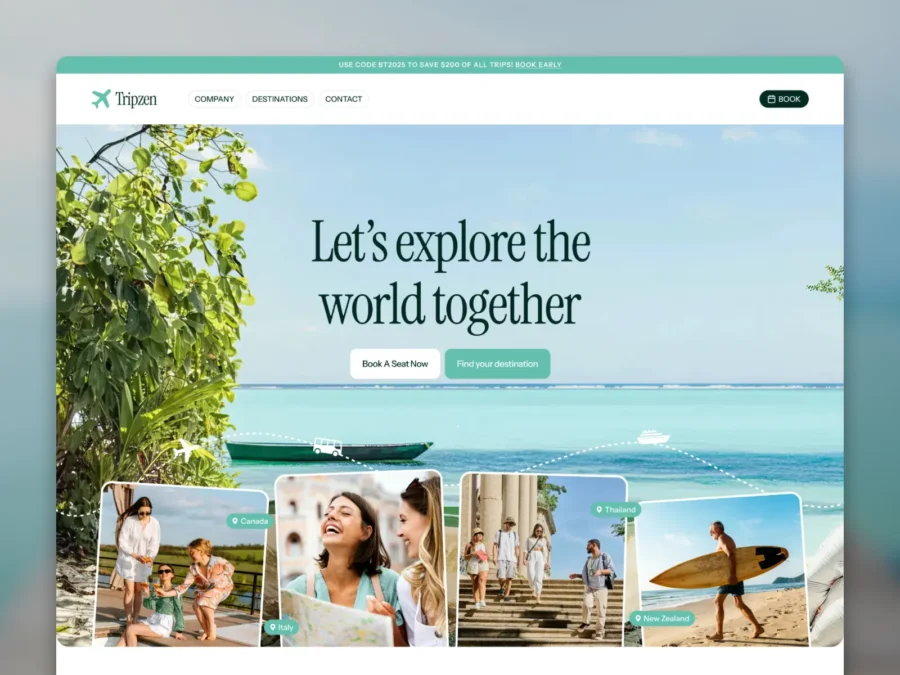 Tripzen — Travel Agency Framer Template — FramerDevs Framer Template