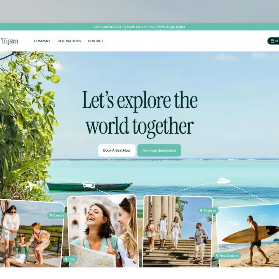 Tripzen — Travel Agency Framer Template — FramerDevs Framer Template