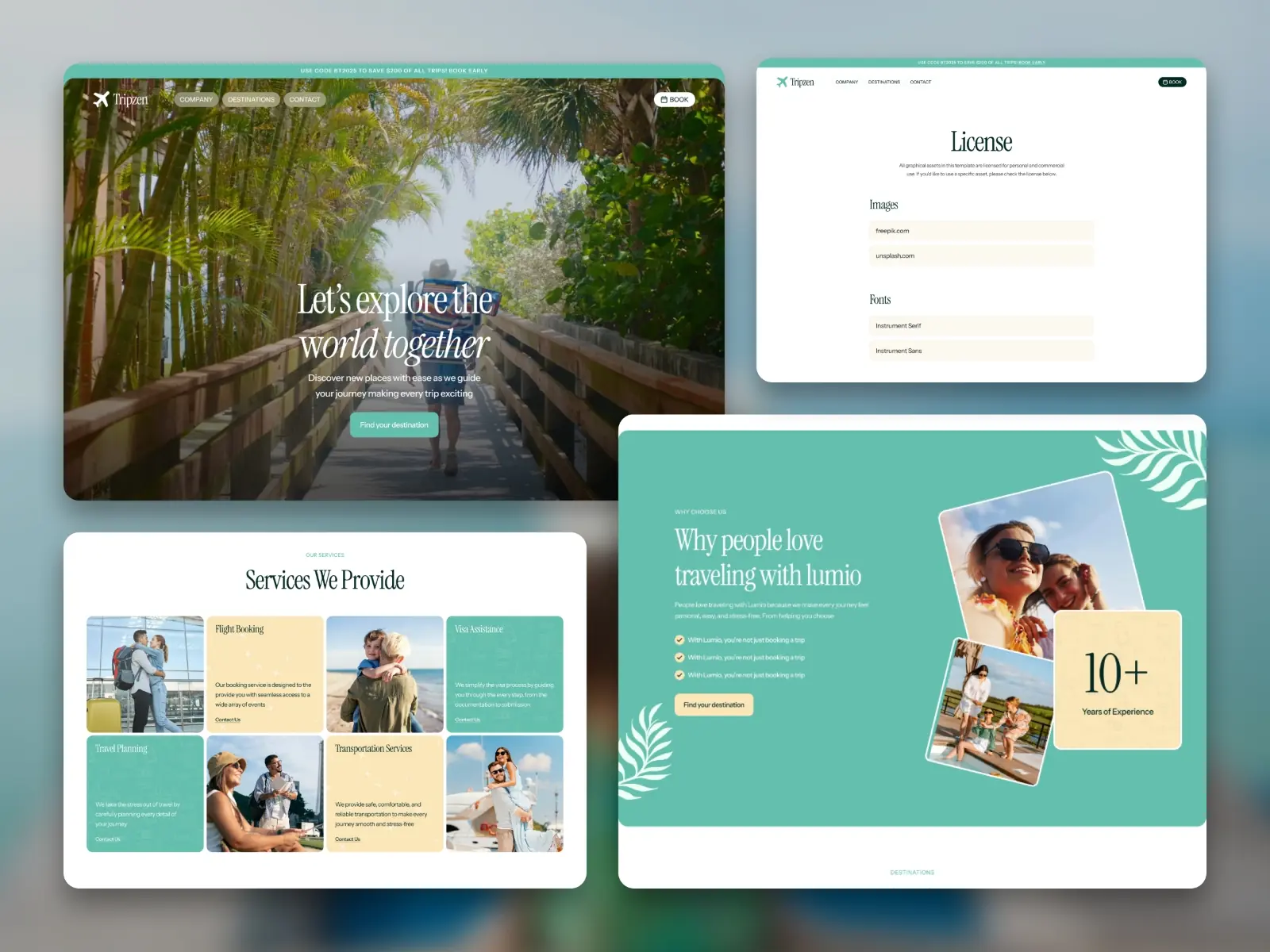 Tripzen — Travel Agency Framer Template