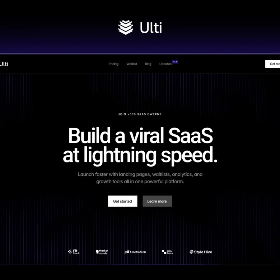 Ulti — Premium SaaS Template — Gabin B. Framer Template
