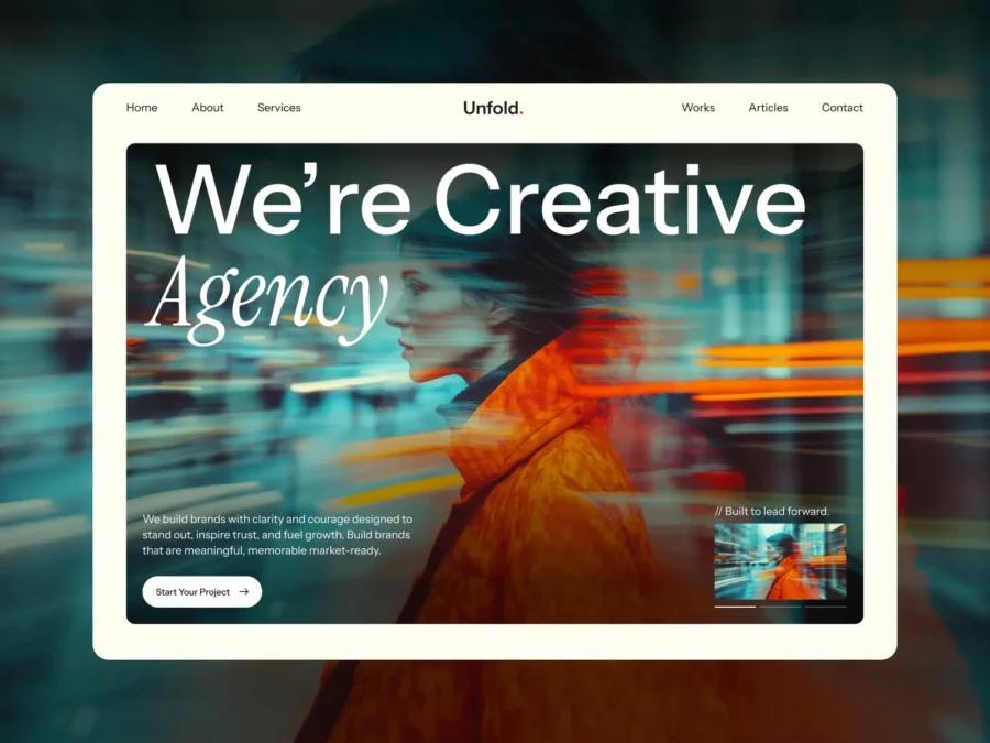 Unfold — Branding & Creative Agency Site — Grabui Library Framer Template