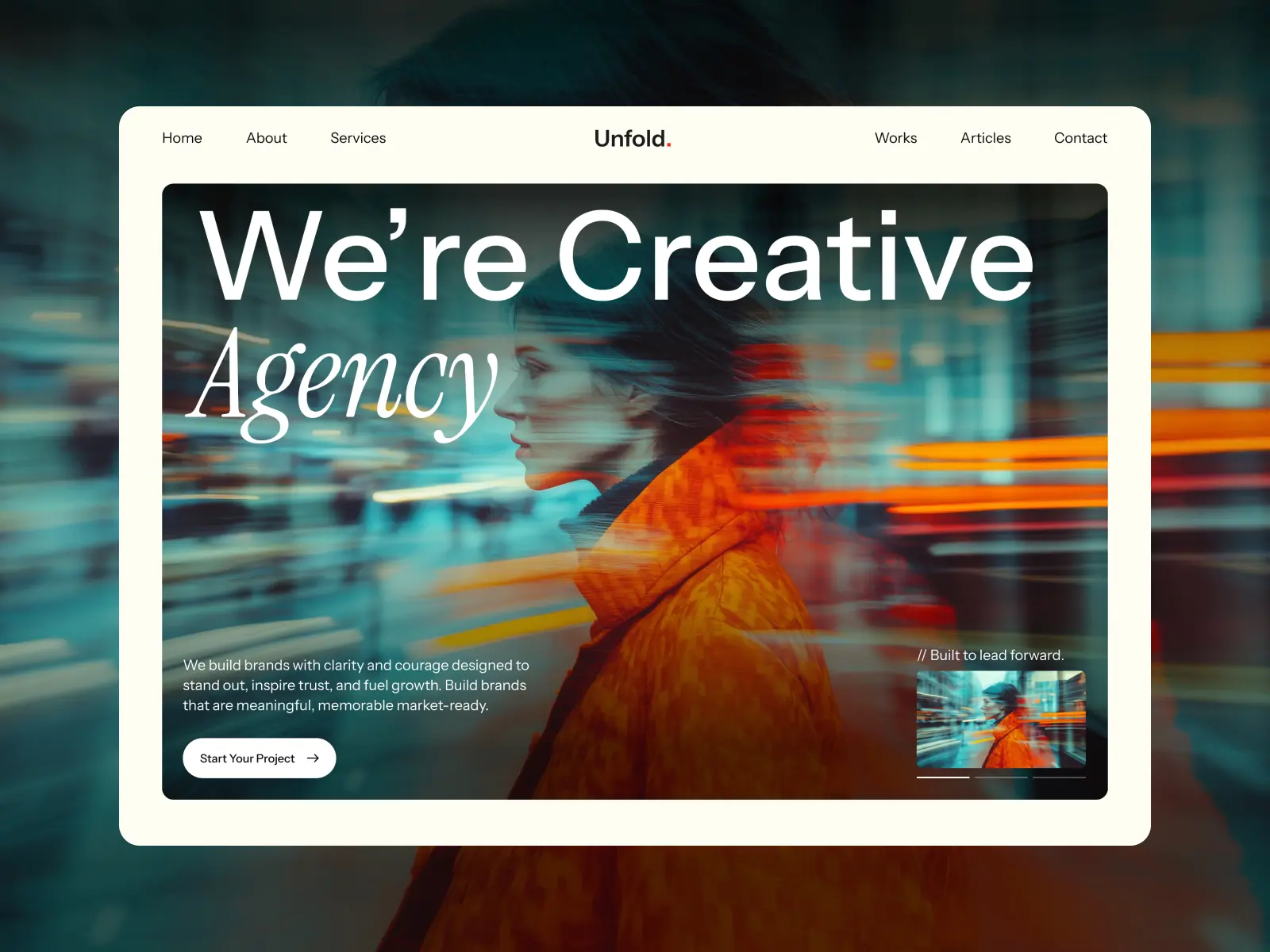 Unfold — Branding & Creative Agency Site — Grabui Library Framer Template