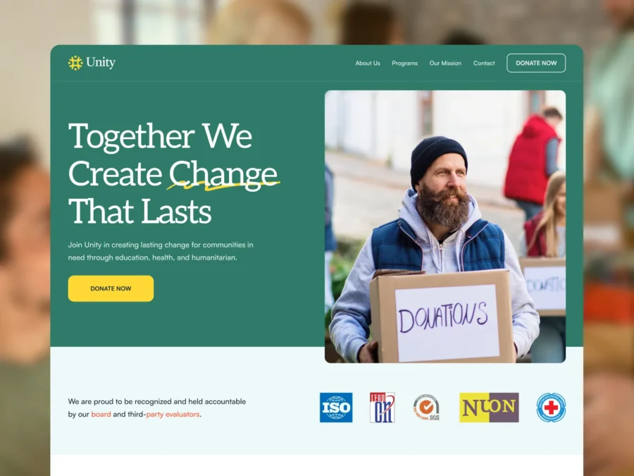 Charingo — Nonprofit & Charity Website — Framerbite Framer Template