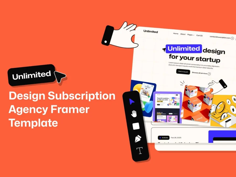 Unlimited — Design Subscription Agency — BRIX Templates Framer Template
