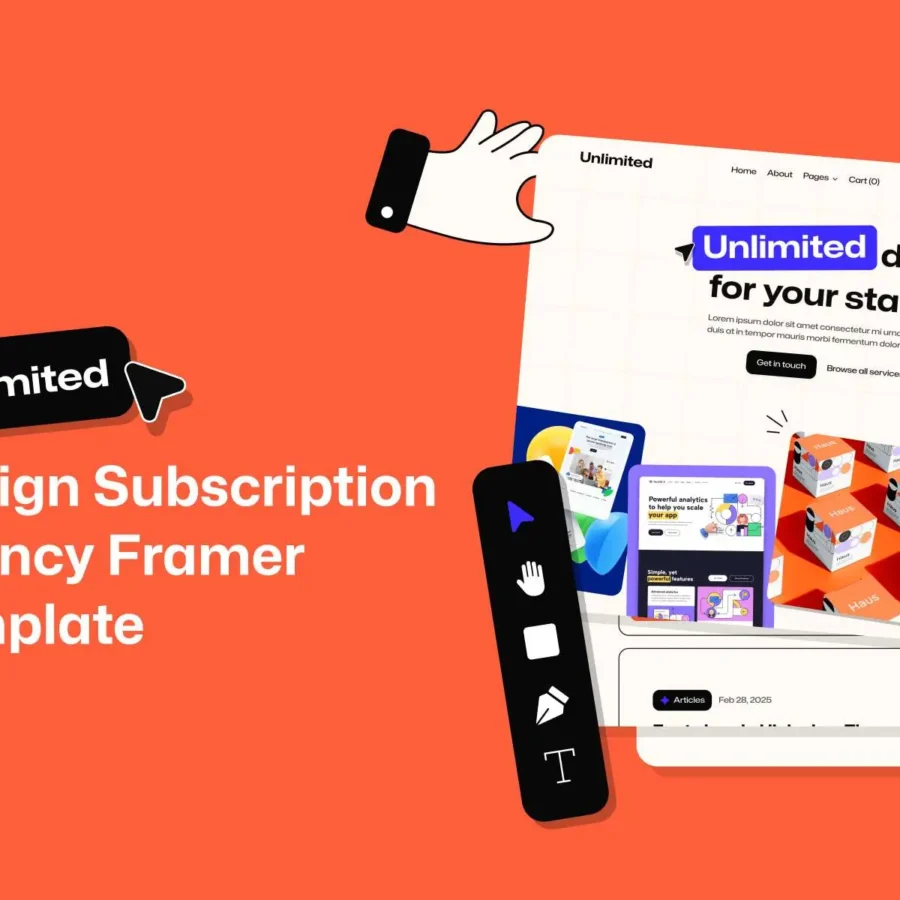 Unlimited — Design Subscription Agency — BRIX Templates Framer Template