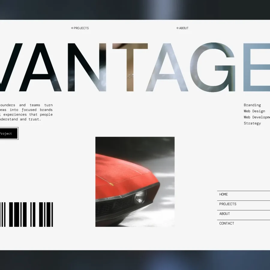 Vant Studio — Bold Minimal Design Agency Templat — Bright Ajiboye Framer Template