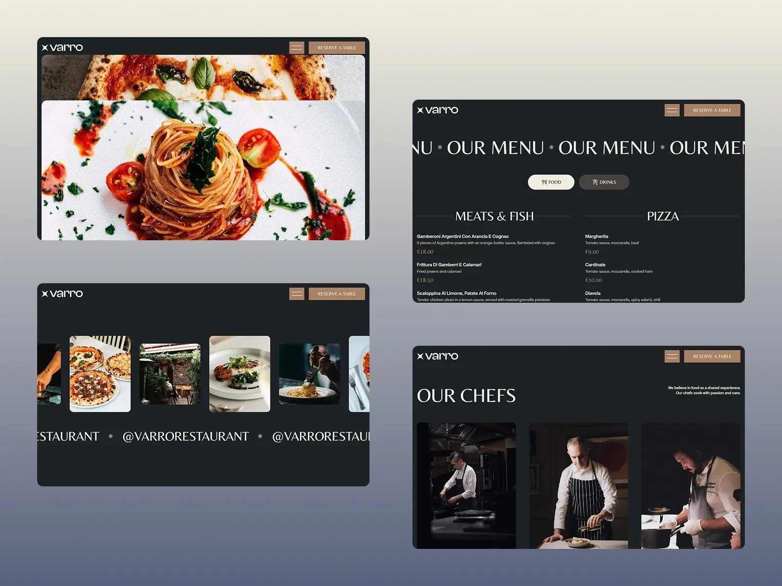 Varro — Modern Restaurant Template