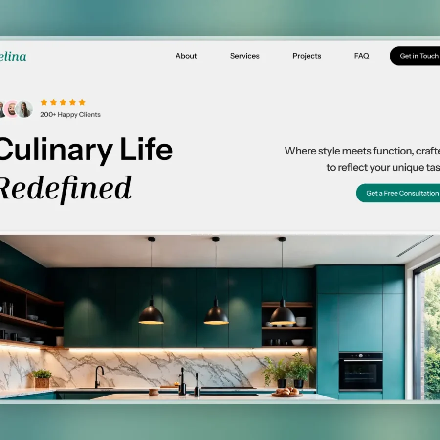 Velina — Kitchen Remodeling Template — Tarun Baskar Framer Template