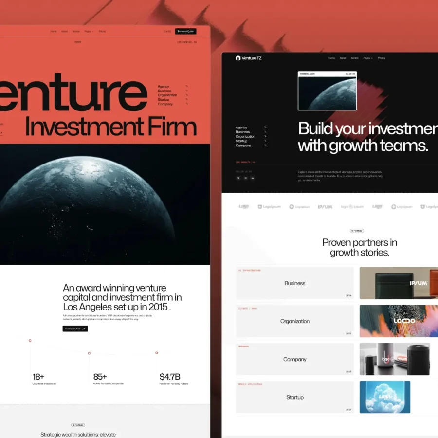 Venturefz — Venture Capital Framer Template — Flowzai Framer Template