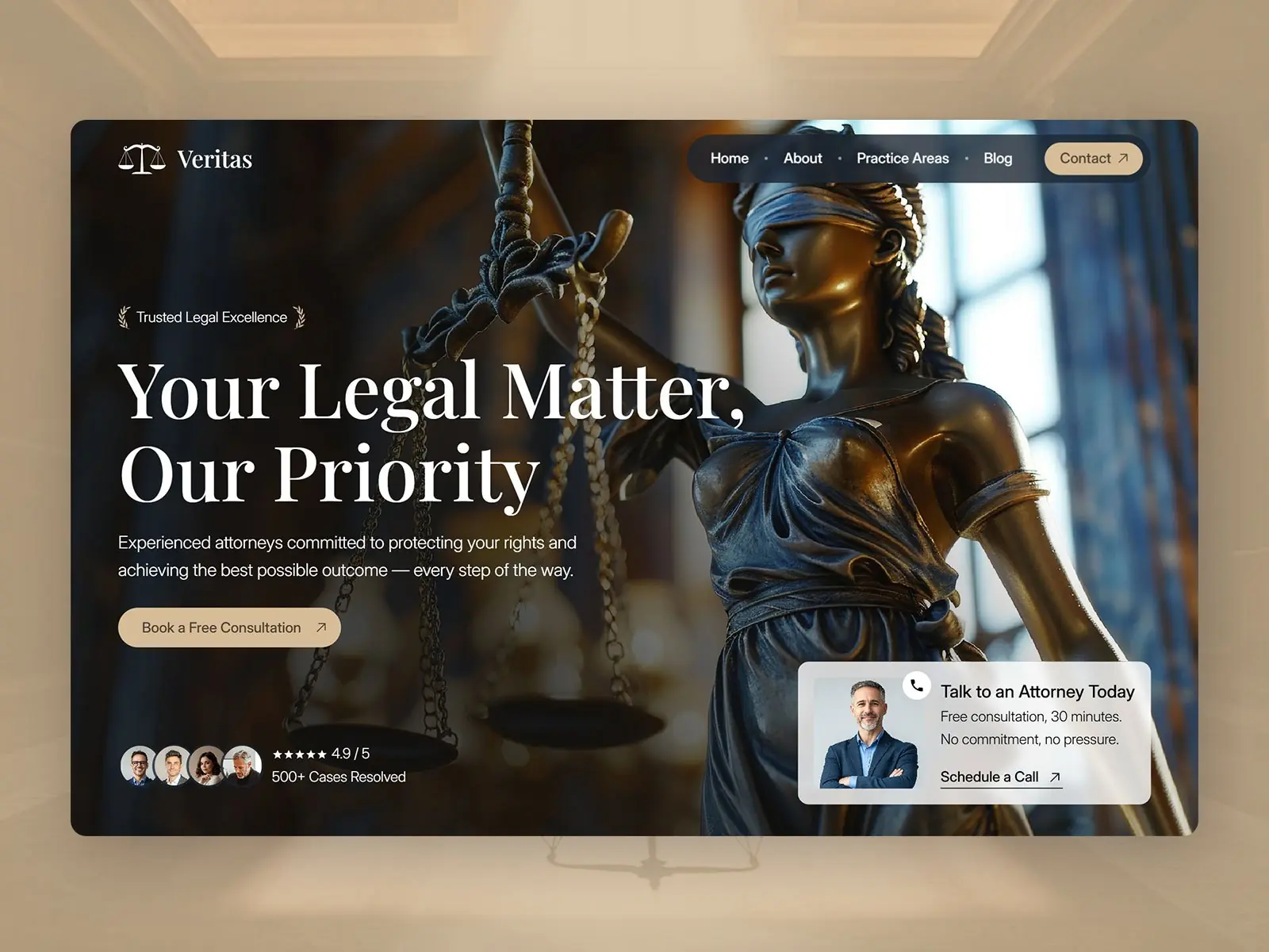 Veritas — Law Firm Framer Template — oldshen Framer Template