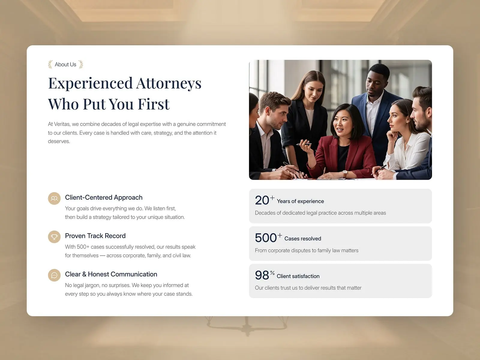 Veritas — Law Firm Framer Template