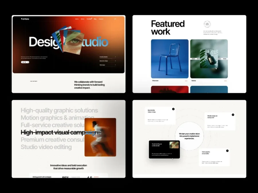 Vertora — Design studio — Radiant Templates Framer Template
