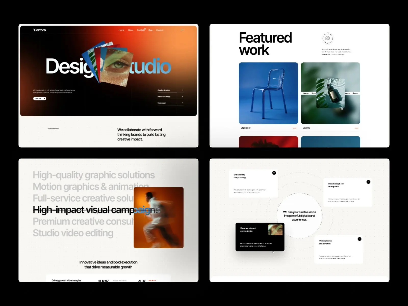 Vertora — Design studio — Radiant Templates Framer Template