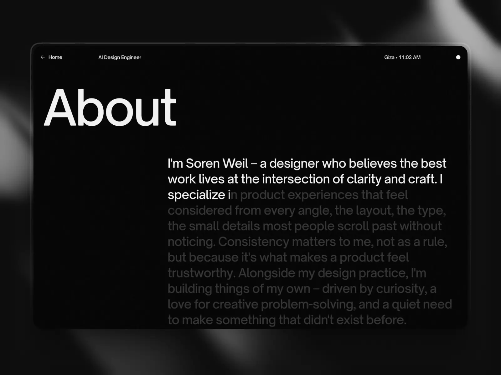 Vexoo — Sharp Framer Template for Creative