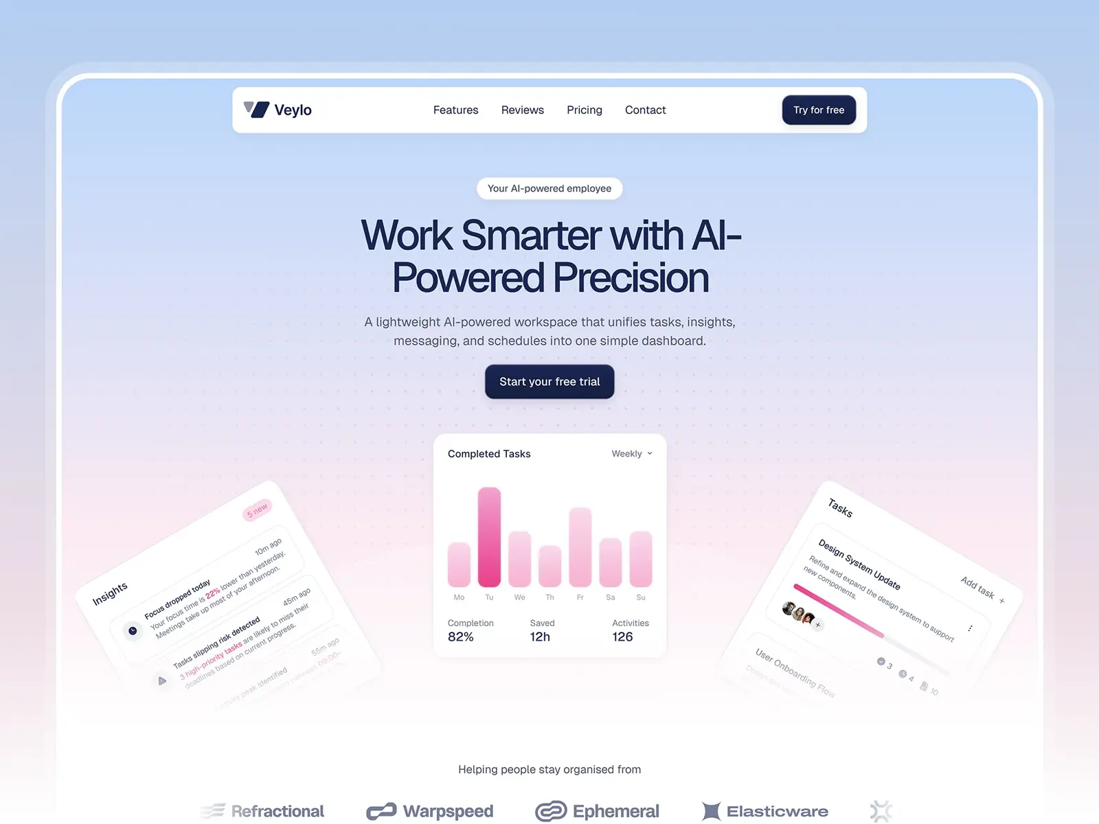 Veylo — Productivity Saas Template — Summit Themes Framer Template