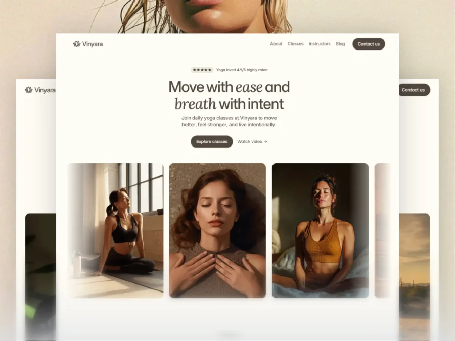 Vinyara — Yoga & Wellness Studio Template — M Hussain Framer Template