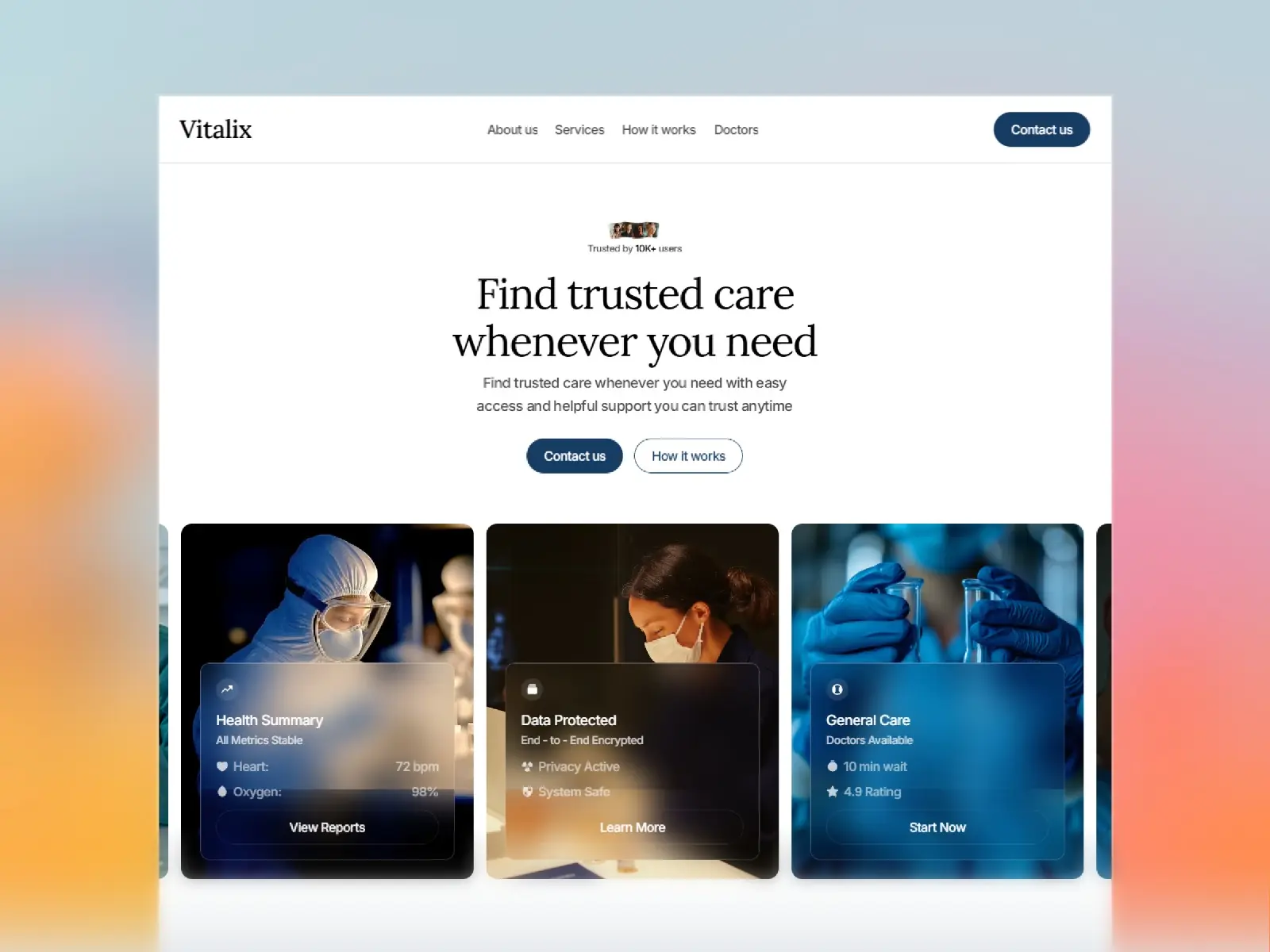 Vitalix — Healthcare Framer Template — Mudasir Hussain Framer Template