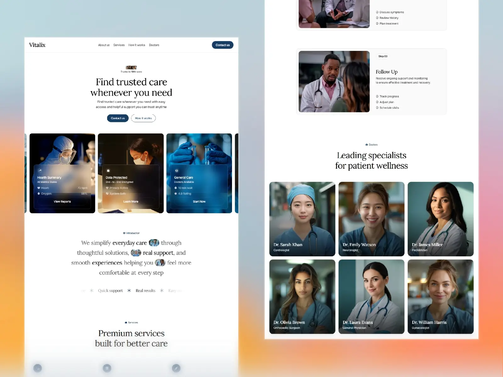 Vitalix — Healthcare Framer Template