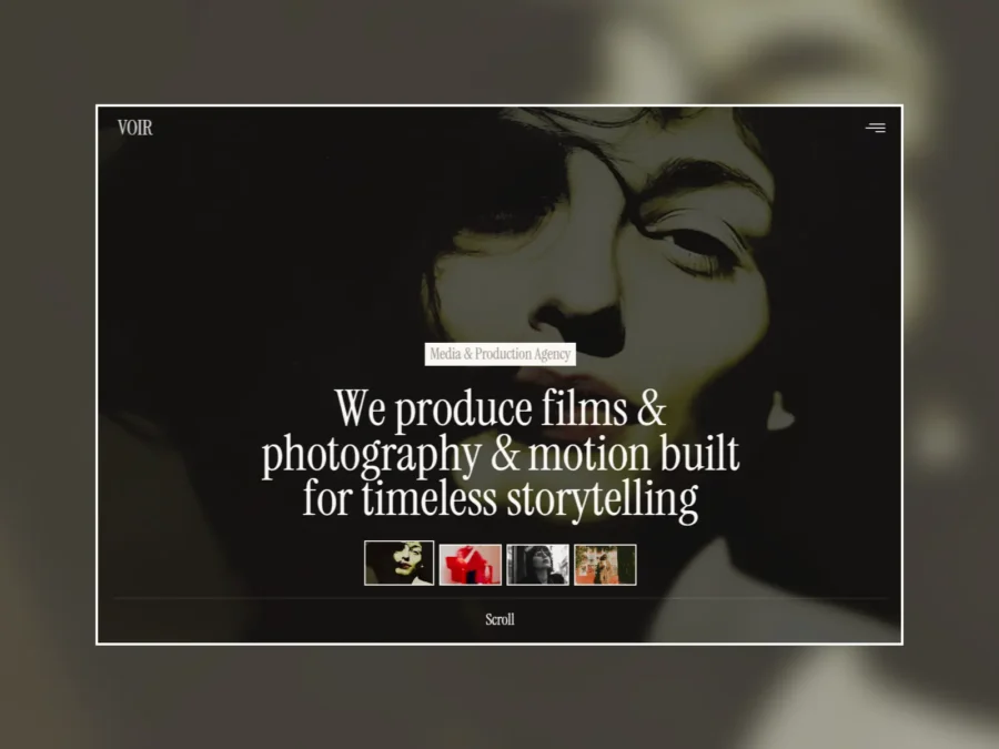 VOIR — Media & Photography Studio — Zineddine Kessaimi Framer Template