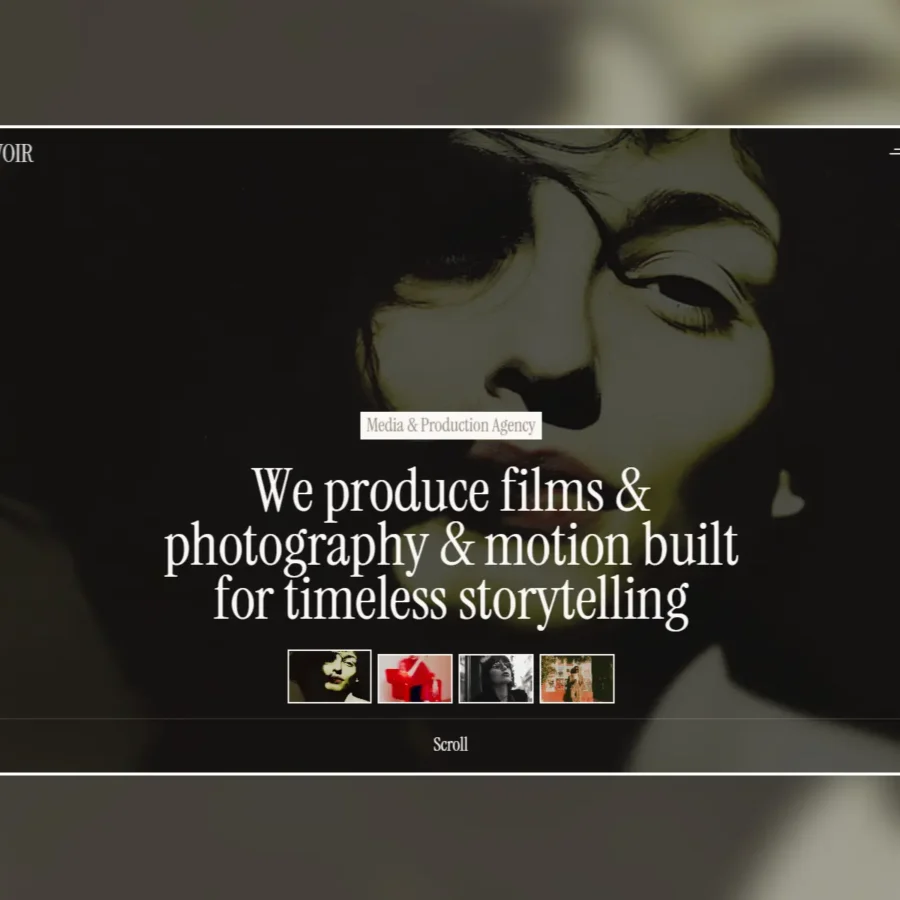 VOIR — Media & Photography Studio — Zineddine Kessaimi Framer Template