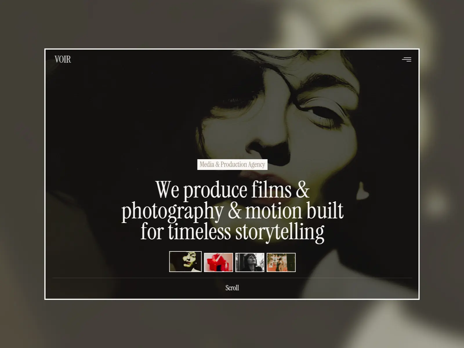 VOIR — Media & Photography Studio — Zineddine Kessaimi Framer Template