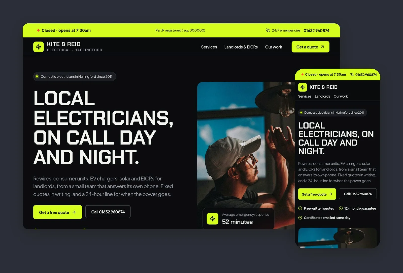 Volt Electrical — Yehor Vermiyenko Framer Template