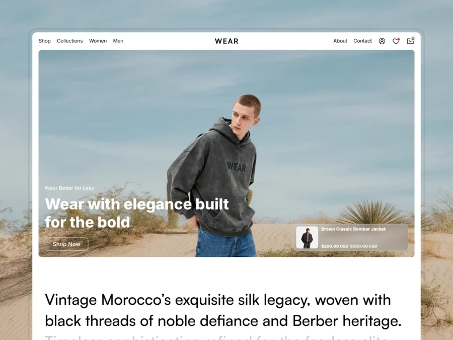 Wear — Where Brands Sell with Style — Dragframe Framer Template