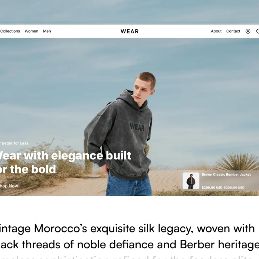 Wear — Where Brands Sell with Style — Dragframe Framer Template