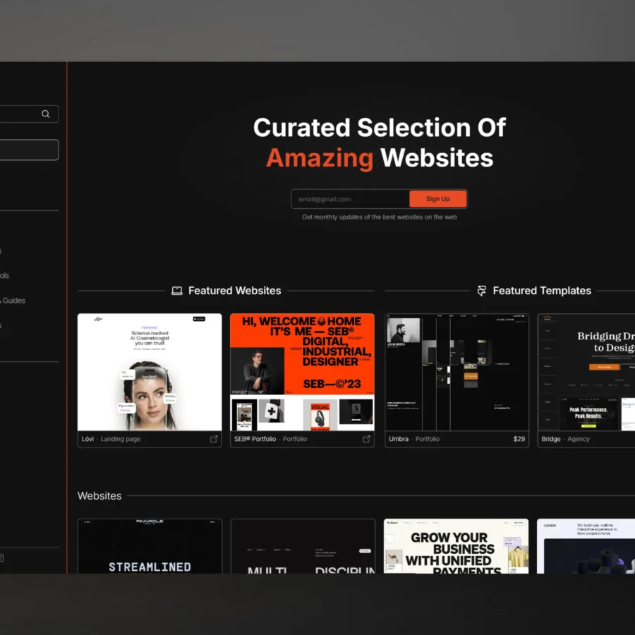 WebHub — Curation Website Template — Thaer Swailem Framer Template