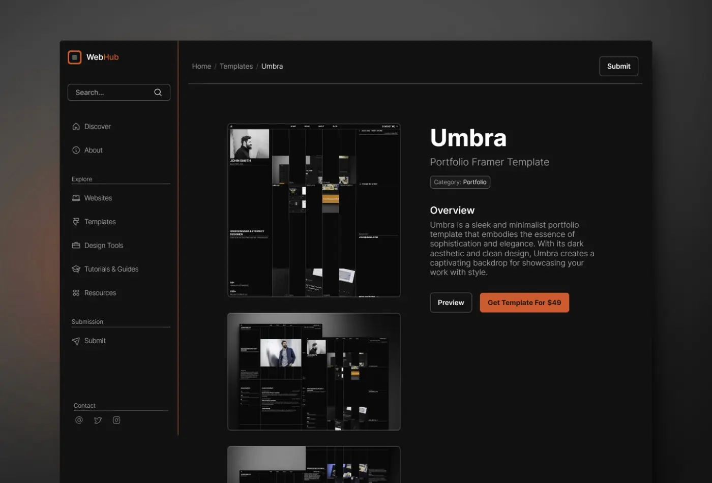 WebHub — Curation Website Template