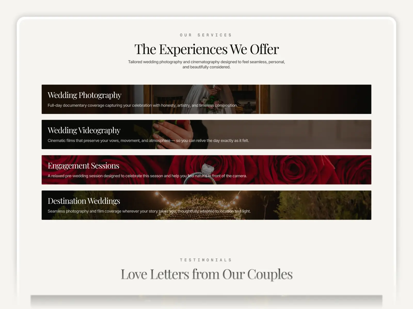 Wedona — Wedding Photographer Template