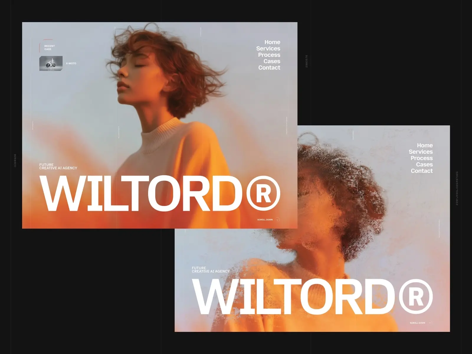 A vibrant poster features a serene person with curly hair in warm orange lighting, overlaid with bold text 